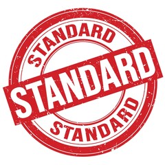 STANDARD text written on red round stamp sign