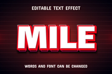 Mile 3d text effect