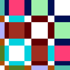 Stripe geometric multicolor plaid pattern background textile design, seamless tartan pattern