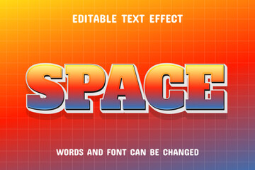 Space gradient text effect