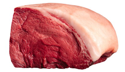 Isolated png raw pulp 
fat tail meat