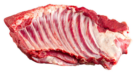 Isolated png fresh raw mutton ribs meat part