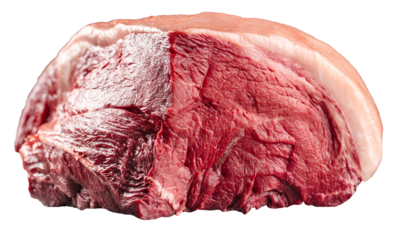 Isolated png raw pulp 
fat tail meat