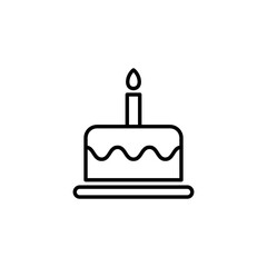 Cake icon vector for web and mobile app. Cake sign and symbol. Birthday cake icon