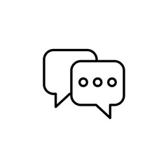 Fototapeta premium Chat icon vector for web and mobile app. speech bubble sign and symbol. comment icon. message