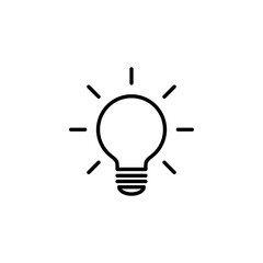 Fototapeta na wymiar Lamp icon for web and mobile app. Light bulb sign and symbol. idea symbol.