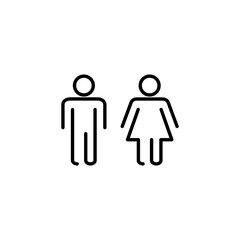 Man and woman icon for web and mobile app. male and female sign and symbol. Girls and boys