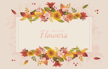 Beautiful Fallen Flower Fall Autumn Summer Frame