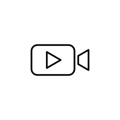 Video icon for web and mobile app. video camera sign and symbol. movie sign. cinema