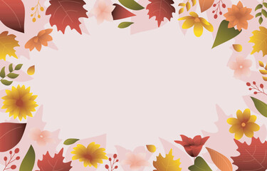 Naklejka na ściany i meble Beautiful Fallen Flower Fall Autumn Summer Background
