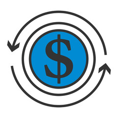 Obraz premium Cash Back Coin Icon