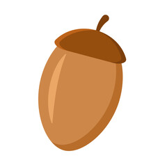 acorn icon isolated on white background. fallen autumn leaves. Autumn background, poster, banner with multicolored leaves. Seasonal fall greeting card, invitation. Vector illustration 