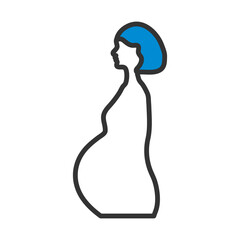 Pregnant Woman With Baby Icon