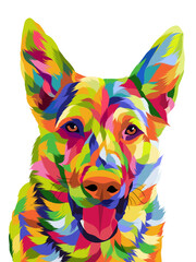 Dog pop art colorful