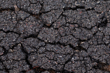 cracks on asphalt road