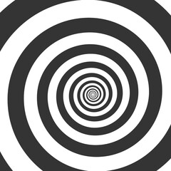 Spiral background. Hypnotic black and white spiral. Twisted radial rays comic effect.