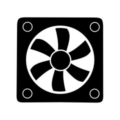 Cooling fan icon with trendy design