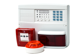 Fire security equipment. Good for security servise engeniering company site or advertising.
