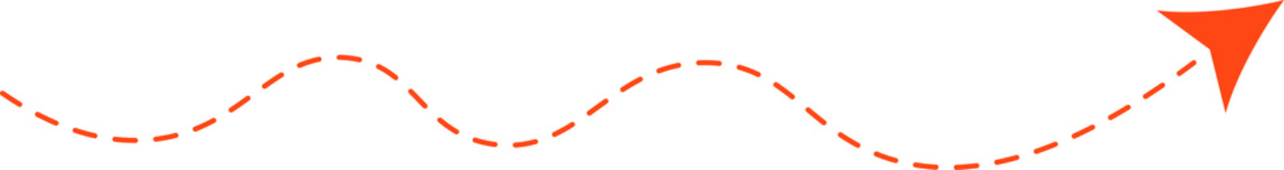 Dashed line arrow