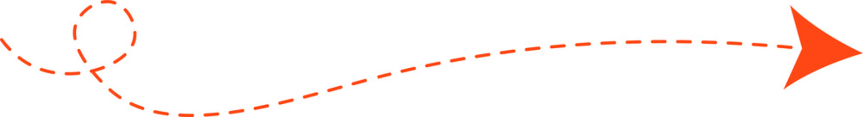 Dashed line arrow