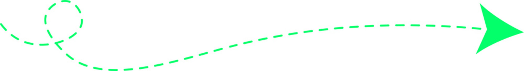 Dashed line arrow