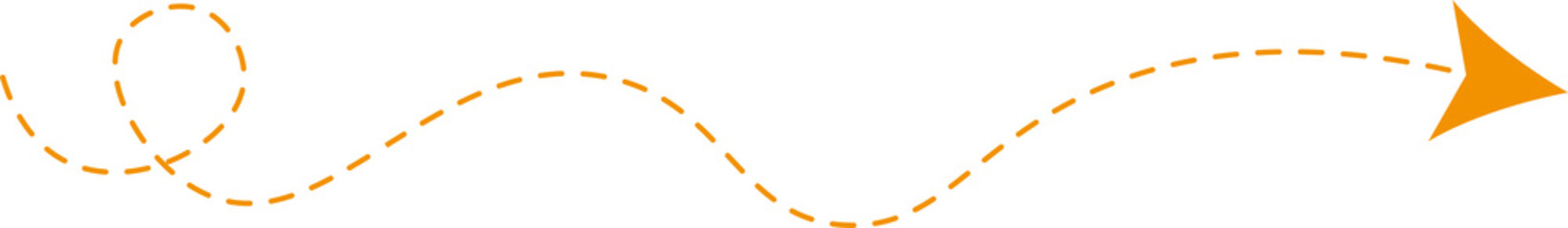 Dashed line arrow