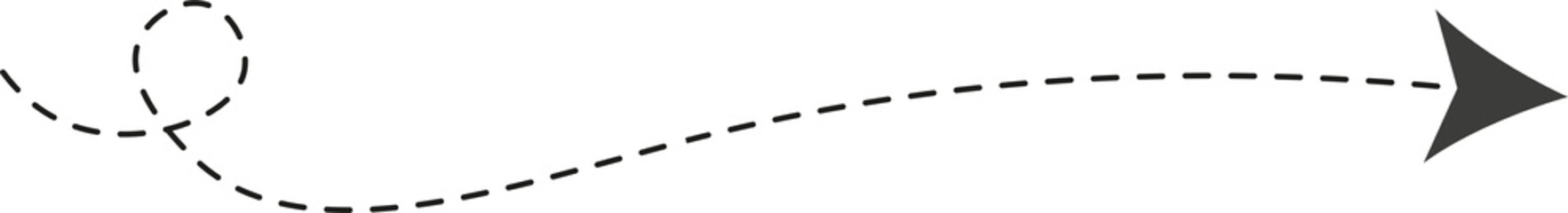 Dashed line arrow