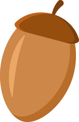 acorn icon on transparent background. fallen autumn leaves. Autumn background, poster, banner with multicolored leaves. Seasonal fall greeting card, invitation. PNG