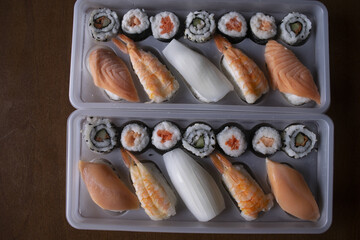 assorted Japanese sushi