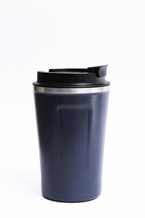 thermos  coffee on white background 