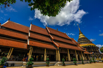 Landmark unseen travel to Wat Phra That Lampang Luang Temple. A landmark to visit in Lampang province, Northern of Thailand
