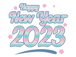 Pastel Cute Happy New Year 2023
