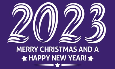 purple white 2023 happy new year