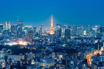 Fotobehang 夜の東京タワー © maru54