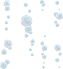 Floating bubbles seamless tiling background