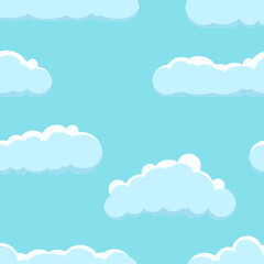 Seamless background with clouds