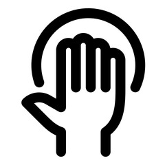 Tap And Hold Line Icon Vector