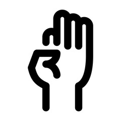 Three Fingers Line Icon Vector