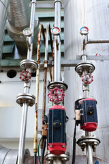 Pressure gauge valve with stainless steel pipelines