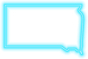 South Dakota Neon USA State