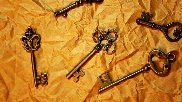footage of key sharp paper background