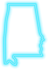 Alabama Neon USA State