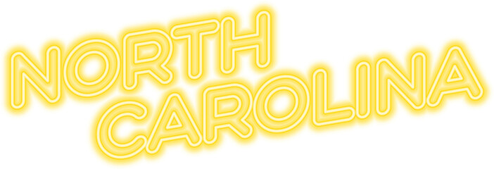 North Carolina Neon USA State