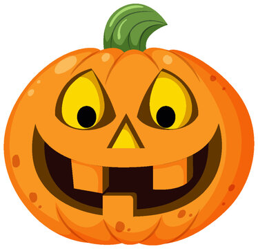 Halloween pumpkin cartoon style