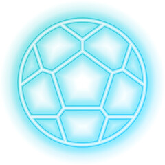 soccer ball neon icon