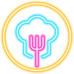 chef cook neon icon