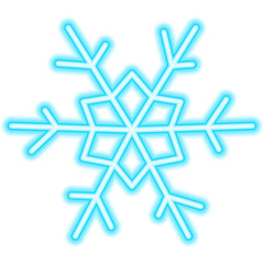 snowflake neon icon