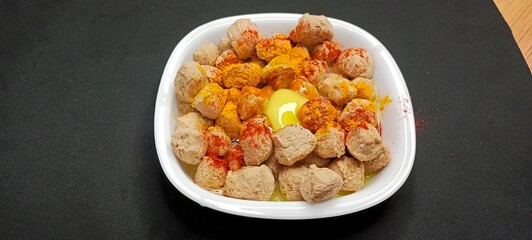 Masala Soya Chunk Curry made using Soyabean nuggets and spices - protein rich food from India