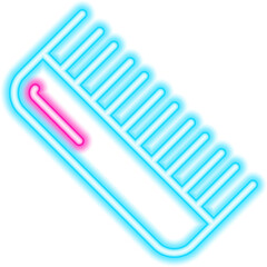 comb neon icon