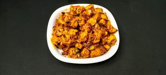 Masala Soya Chunk Curry made using Soyabean nuggets and spices - protein rich food from India